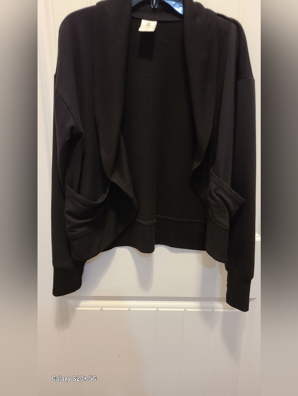 Xersion Black Cardigan with Logo Tag